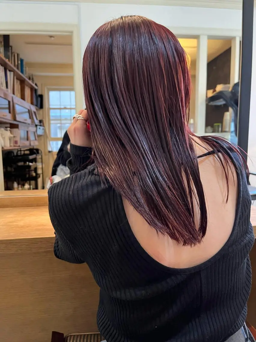 セミロング カラー カット ヘアカラー eri kinjoのヘアスタイル