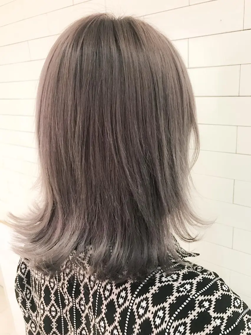 ショート カラー パープルカラー ボブ 外国人風カラー 外ハネヘア 🧡ショートの達人 🧡SHOのヘアスタイル