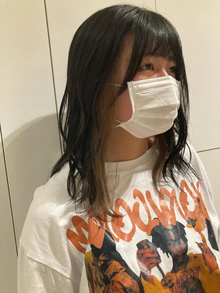 ミディアム カラー ベージュカラー ヘアカラー 透明感カラー🫧 nanohaのヘアスタイル