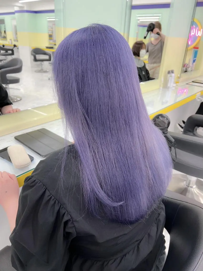 セミロング ヘアカラー トリートメント 🎀愛されピンク ラベンダー💜ゆいのヘアスタイル