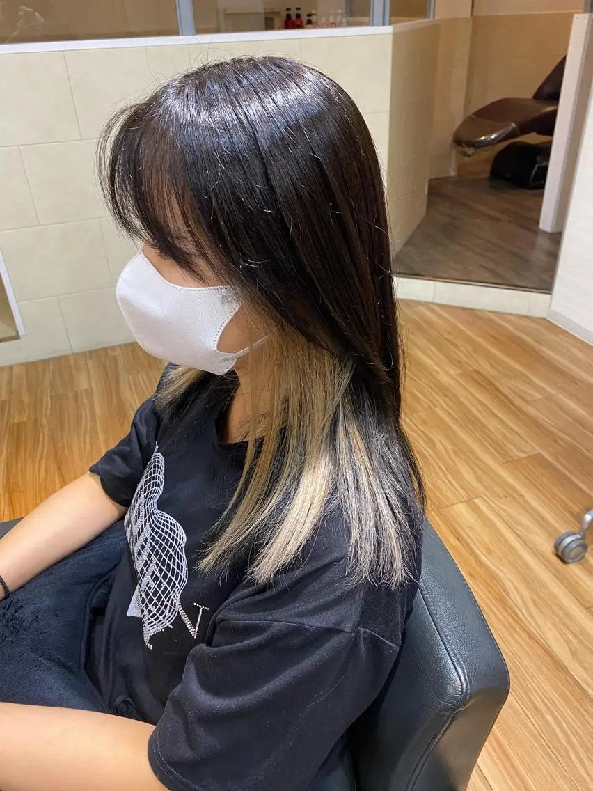 セミロング カラー ヘアカラー 土井 祐之介のヘアスタイル