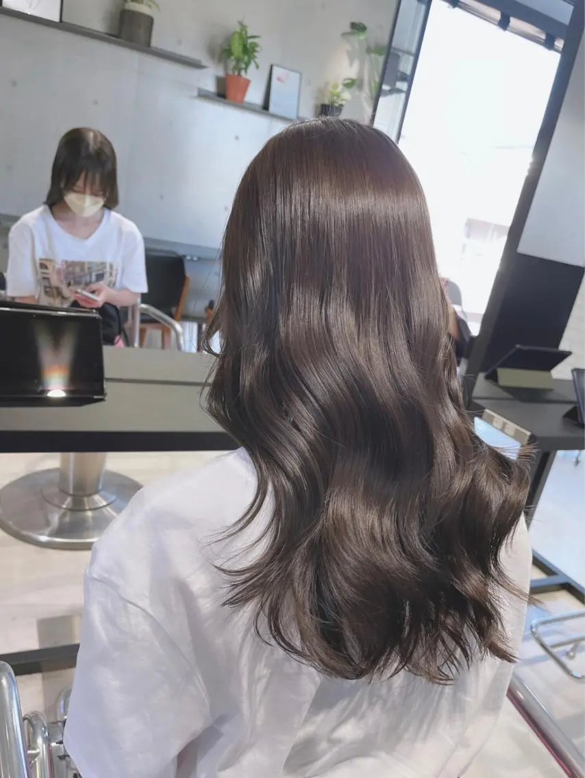 セミロング カット ヘアカラー トリートメント 🌫️大人韓国ヘア 🌫️naoyaのヘアスタイル