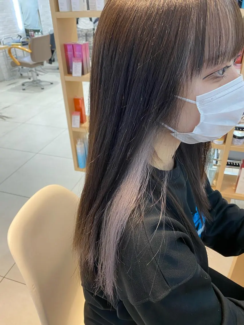 セミロング カラー ブリーチ 🍀透明感抜群🍀/ ハイトーンカラーのヘアスタイル