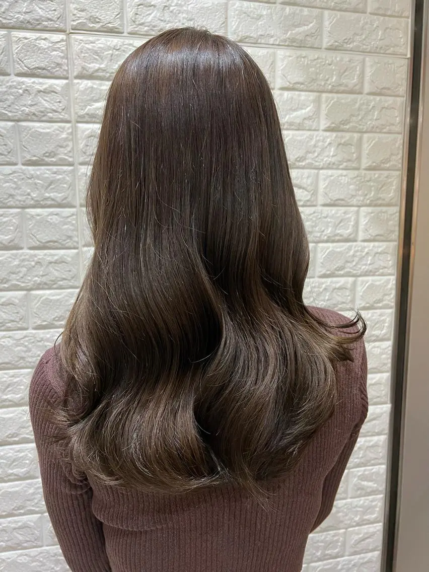 ロング カラー ベージュカラー ブラウンカラー ショコラグレージュ チョコレートブラウン ココアベージュ 艶髪 ♡Tomiyaのヘアスタイル