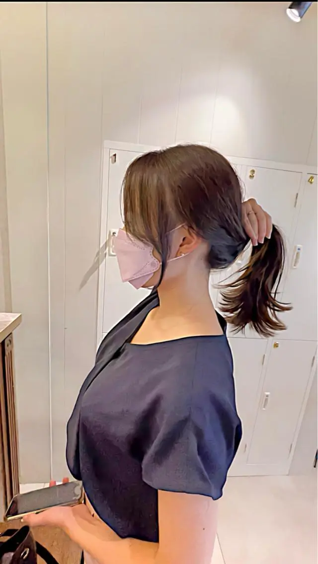 セミロング カット ヘアカラー トリートメント 日比崚介🍀 おくれげ小顔カットのヘアスタイル