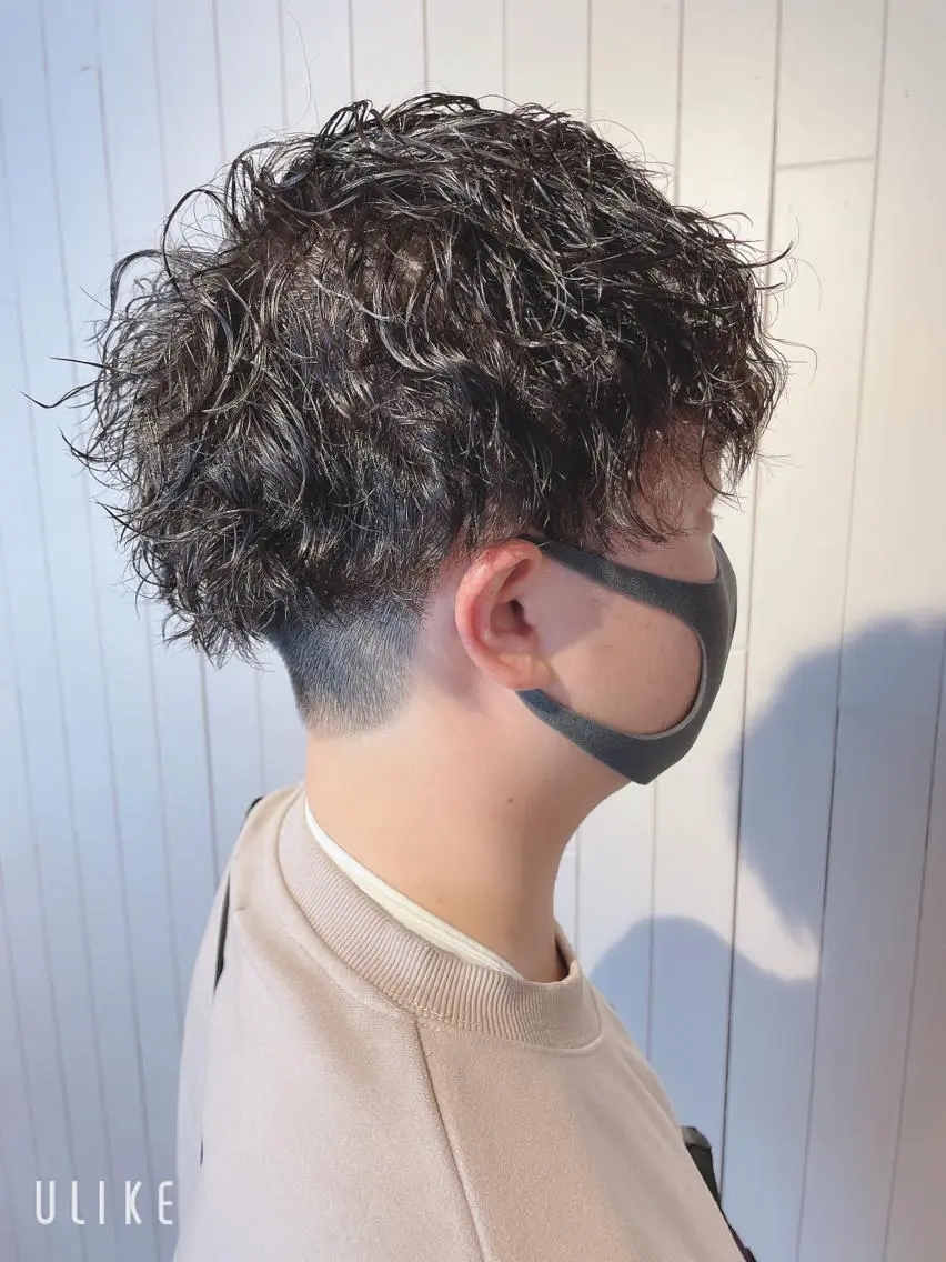 ショート パーマ メンズ メンズパーマ ツイストスパイラルパーマ スパイラルパーマ カット パーマ ❣️モードケイズ塚口 和田一将のヘアスタイル