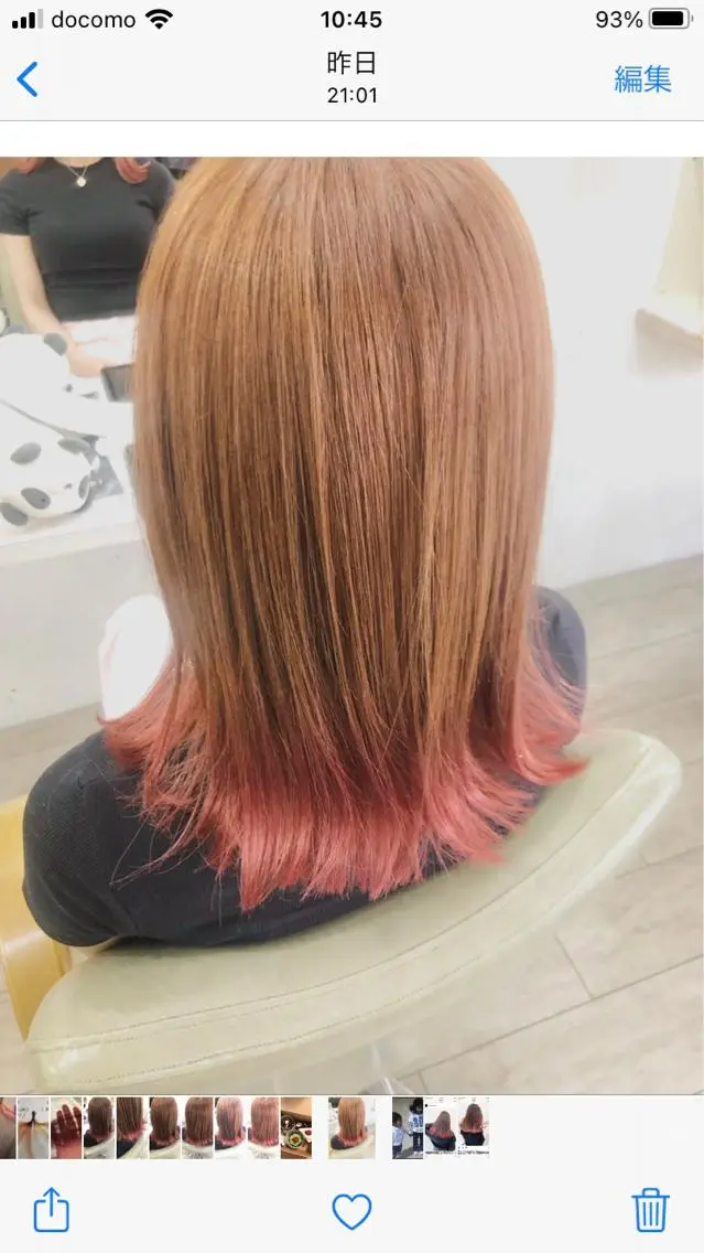セミロング カラー トリートメント 酸熱トリートメント 伴 香織のヘアスタイル