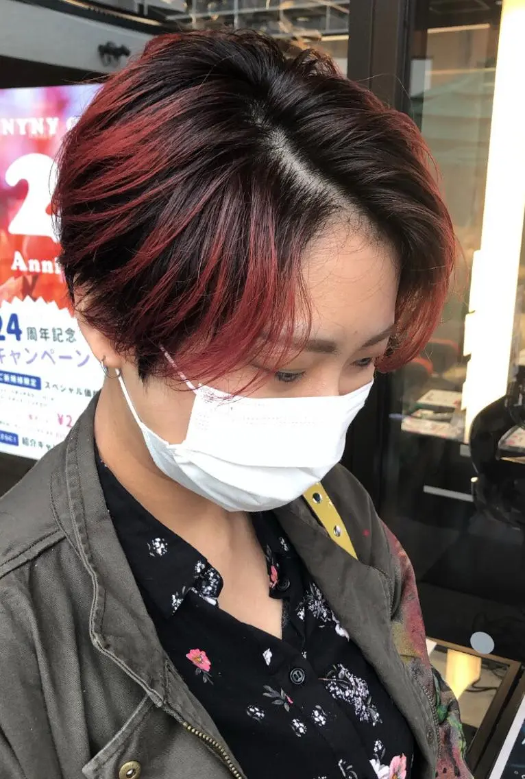 ショート カラー ショートボブ ボブ ショートヘア メンズヘア特化 崎田 成人のヘアスタイル
