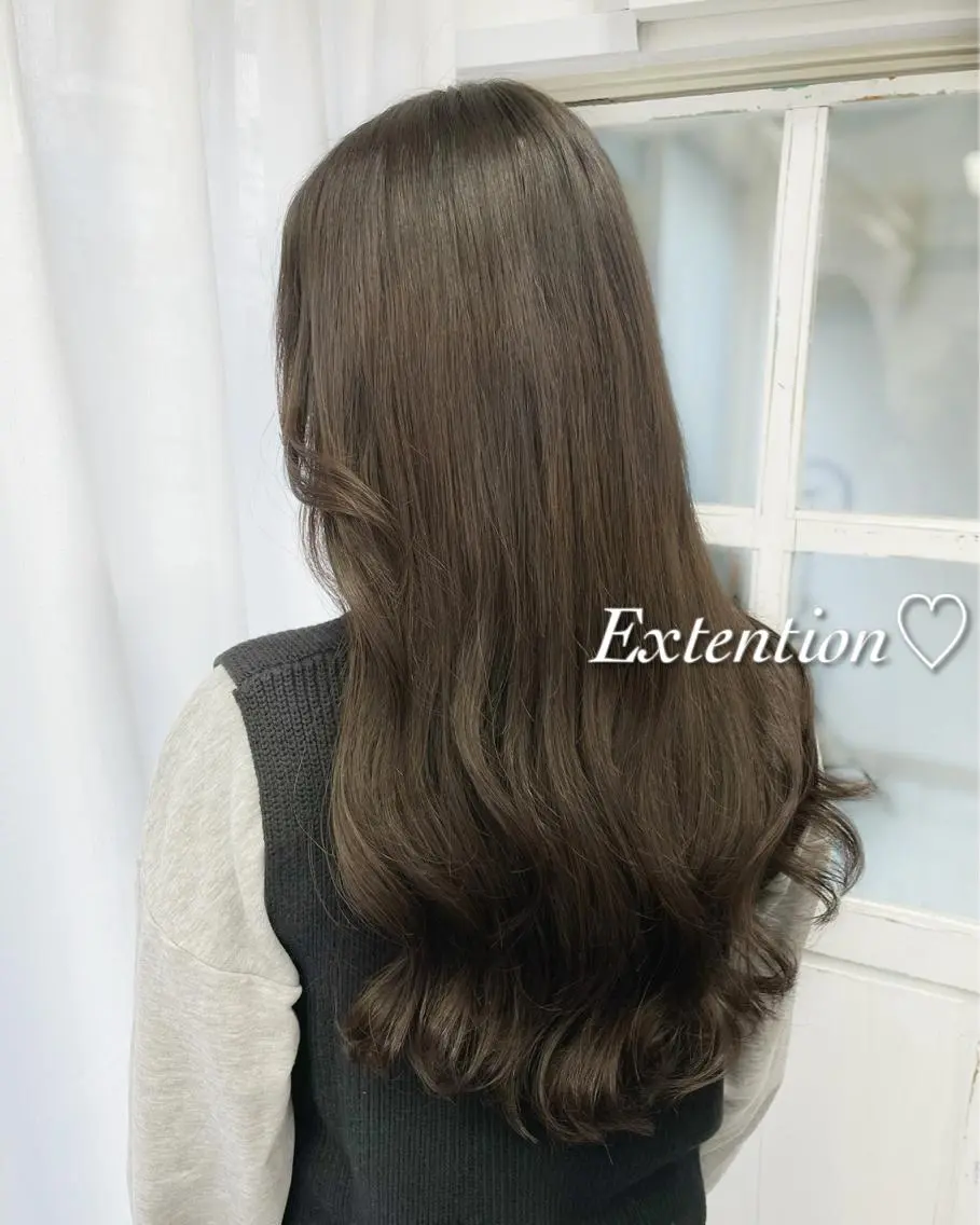 ロング カラー カット ヘアカラー エクステ ヘアセット 韓国ヘア🤍髪質改善 🇰🇷AKANEのヘアスタイル