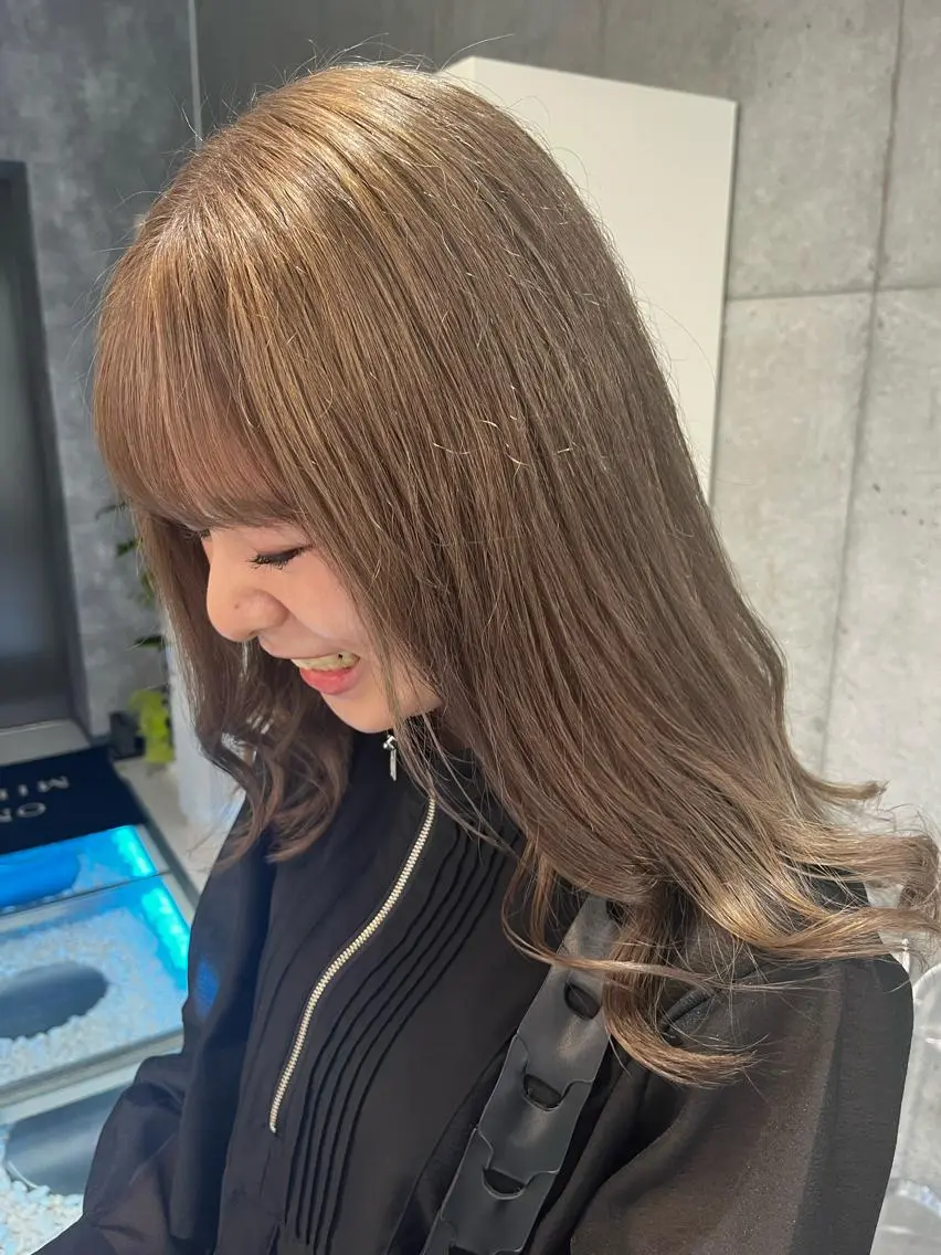 セミロング カラー ヘアカラー トリートメント ✨メンズ特化& ブリーチ特化Ryuのヘアスタイル