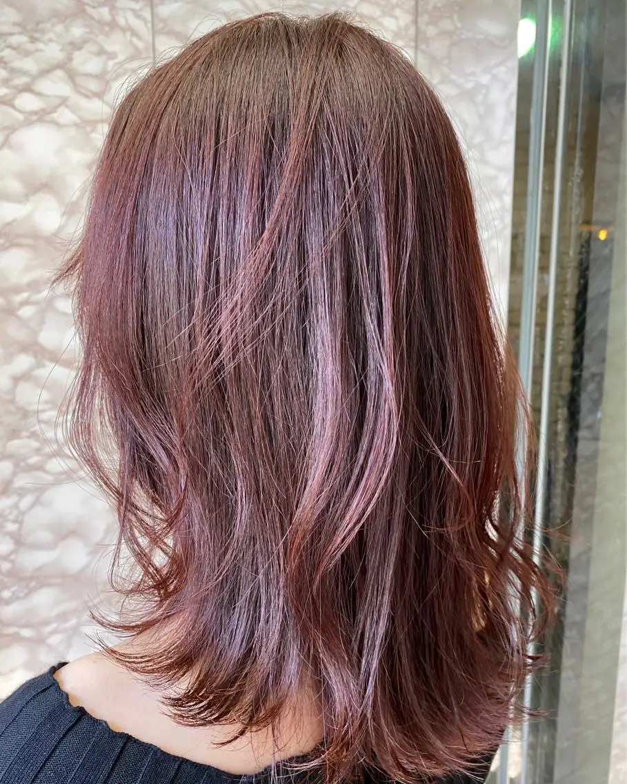 ミディアム カラー ピンクカラー ✴︎赤み除去カラー daichi✴︎のヘアスタイル