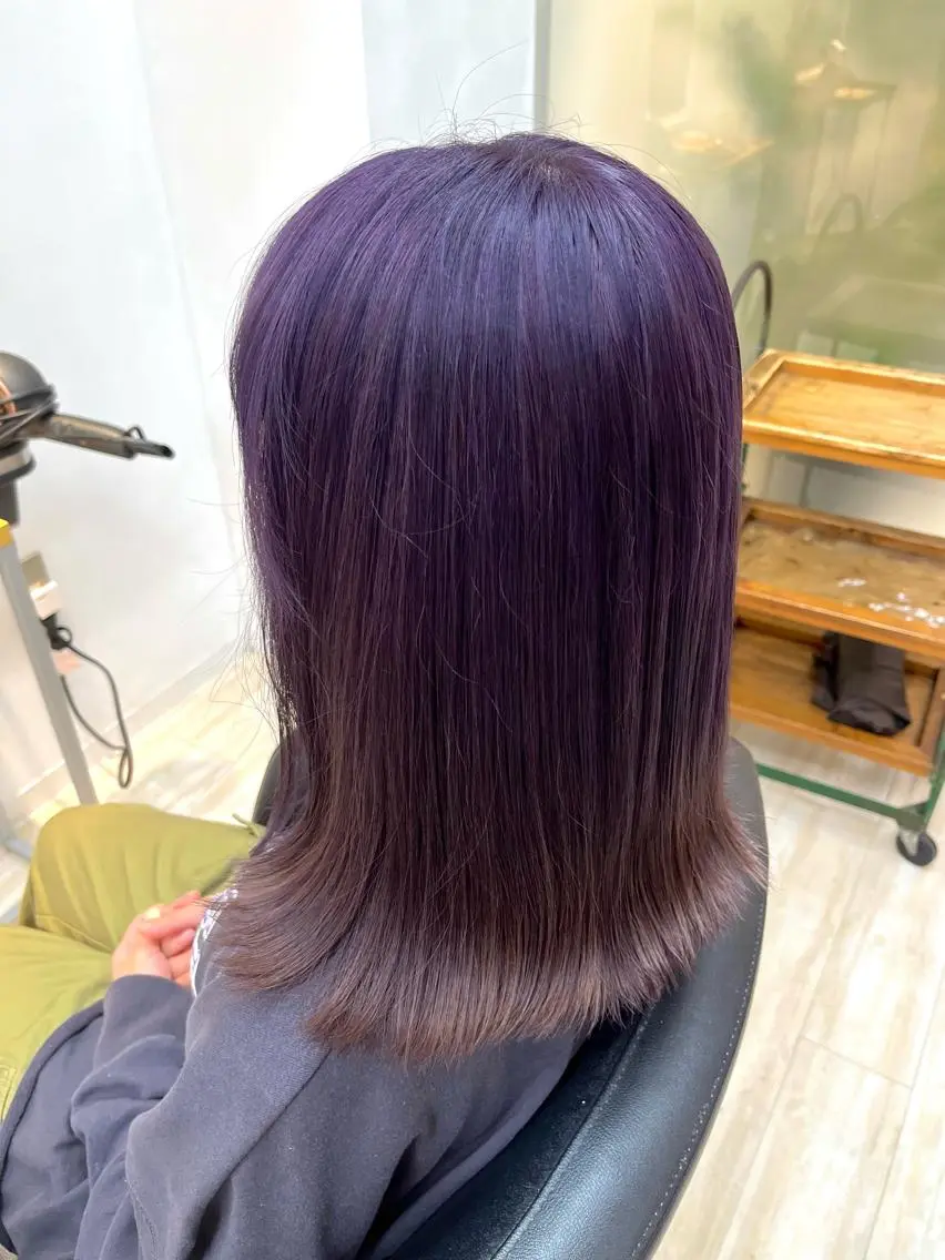 ミディアム カラー ブリーチ ラベンダーカラー くさかみさき🌼暖色 /耳つぼ/オタク🌼のヘアスタイル