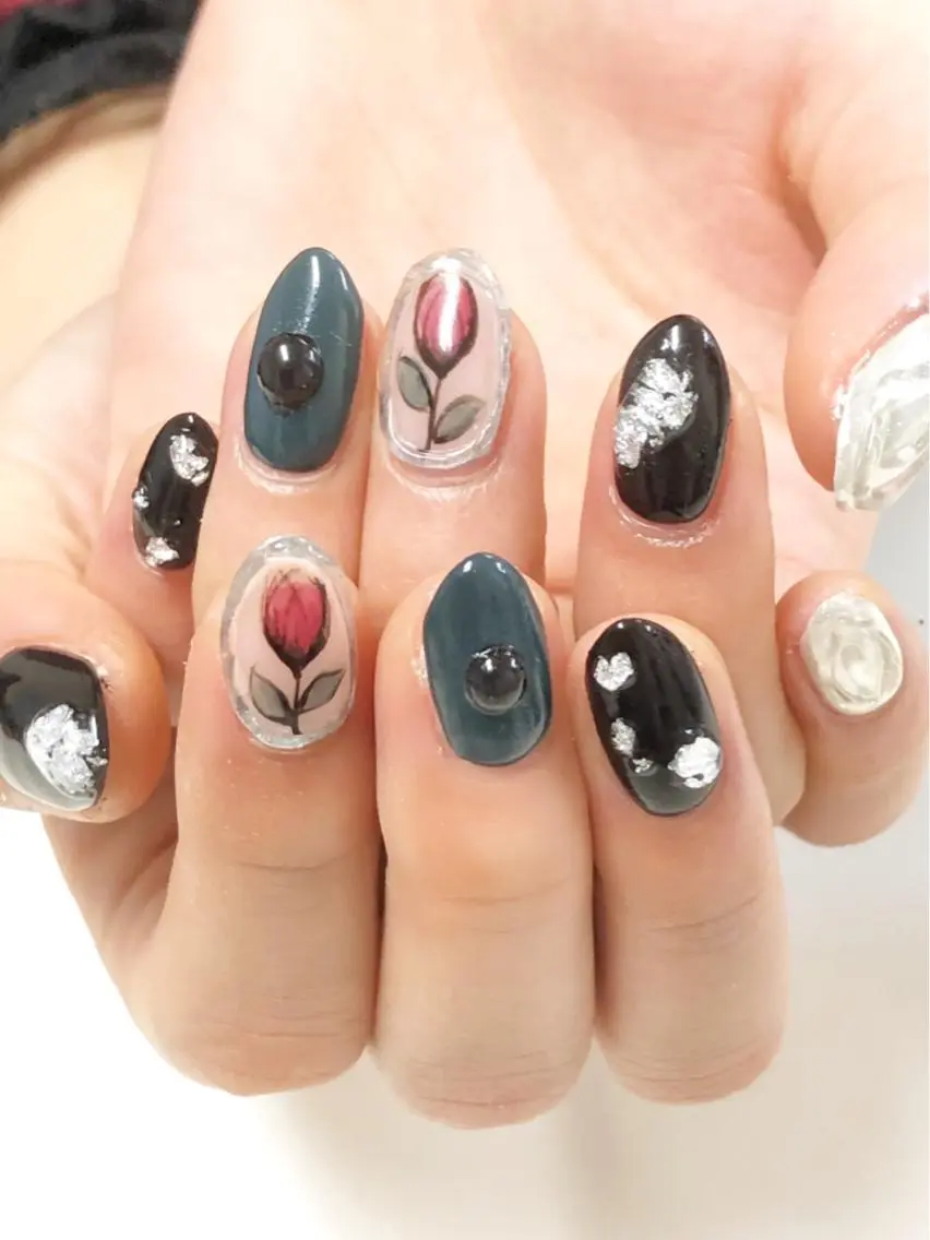 ネイル アートネイル ジェルネイル ニュアンスネイル ぷっくりネイル KIREIE NAILSのネイルデザイン