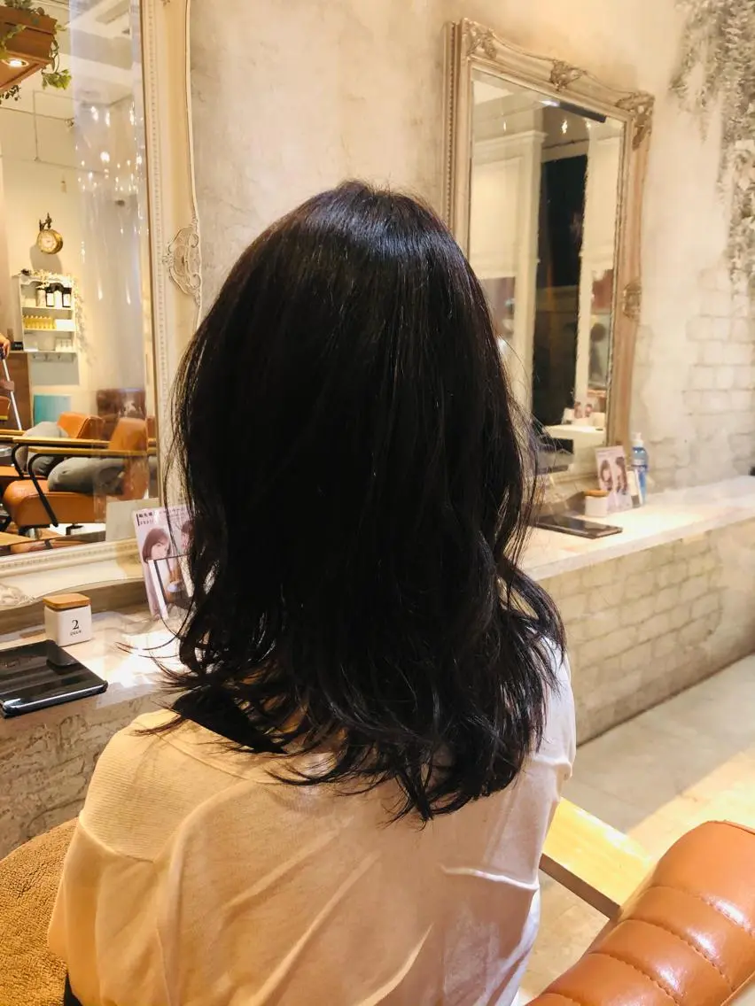 セミロング 韓国風ヘア カット ☘️当日OK☘️ 鍋島直大のヘアスタイル