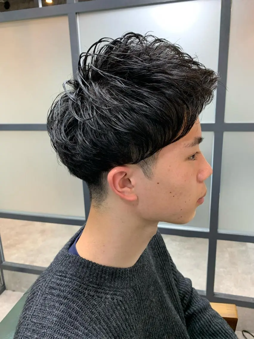 ショート パーマ メンズ カット パーマ 【S.BROOM】 店長　西川徹のヘアスタイル