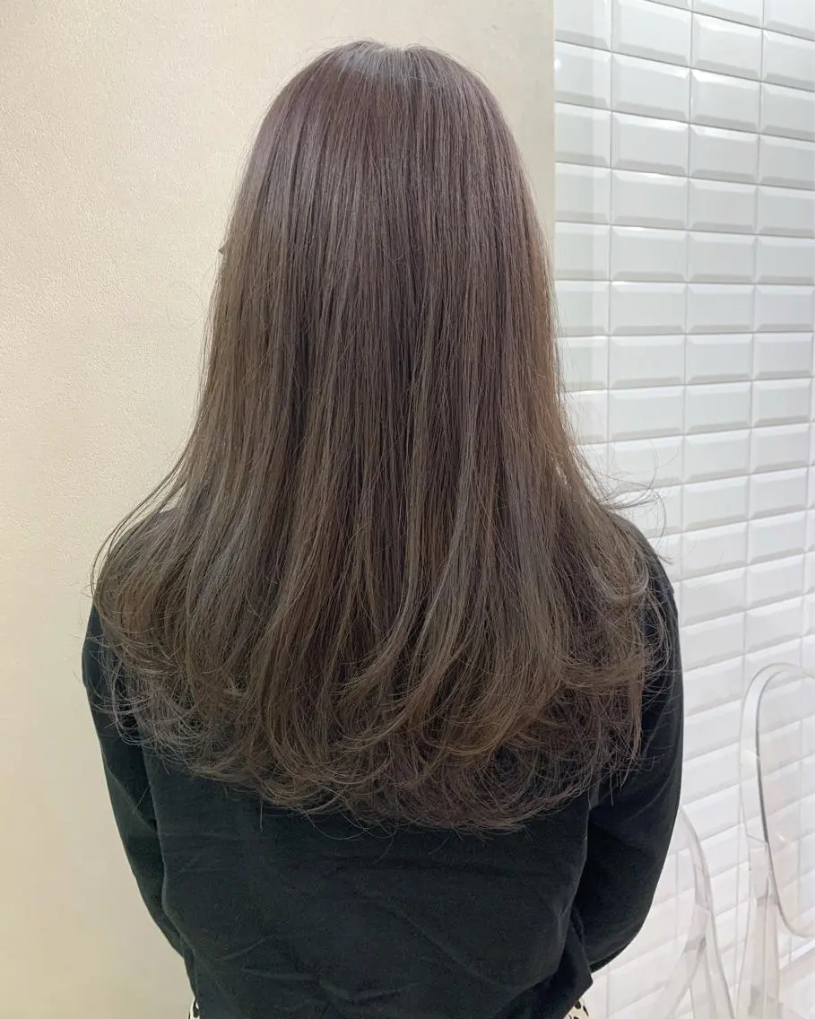 ロング カラー ベージュカラー ラベンダーカラー ラベンダーベージュ カット ヘアカラー トリートメント hubhair レイヤー/透明感のヘアスタイル