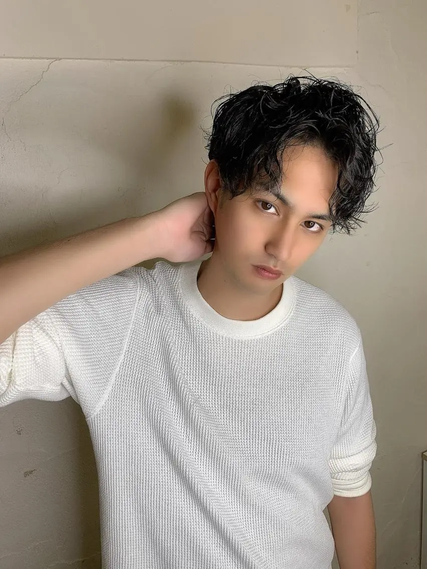 パーマ メンズ メンズパーマ スパイラルパーマ カット パーマ 深沢 秀のヘアスタイル