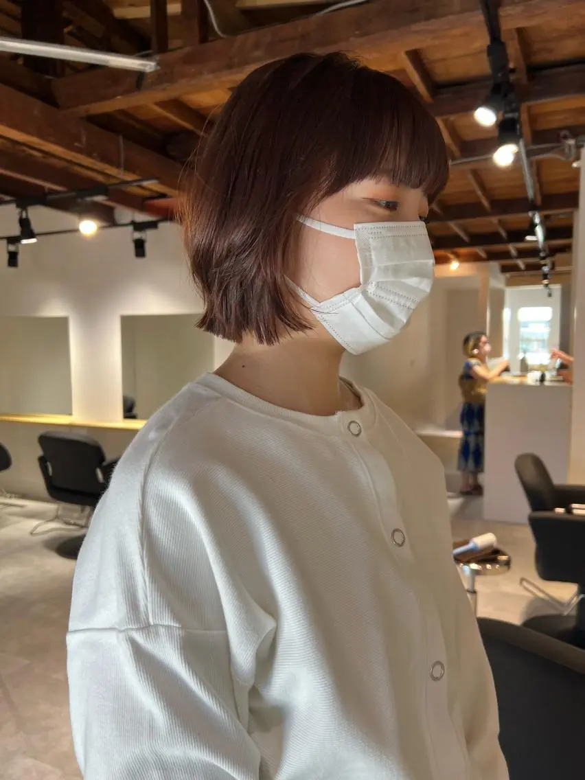 ミディアム カラー レイヤーカット io濱川 遥のヘアスタイル
