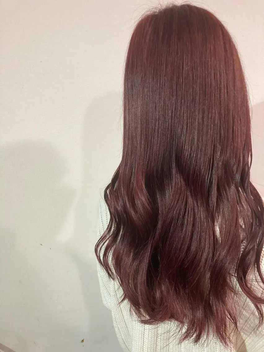 ロング カラー ピンクカラー レッドカラー 🌸髪質改善特化🌸 店長 ゆうやのヘアスタイル