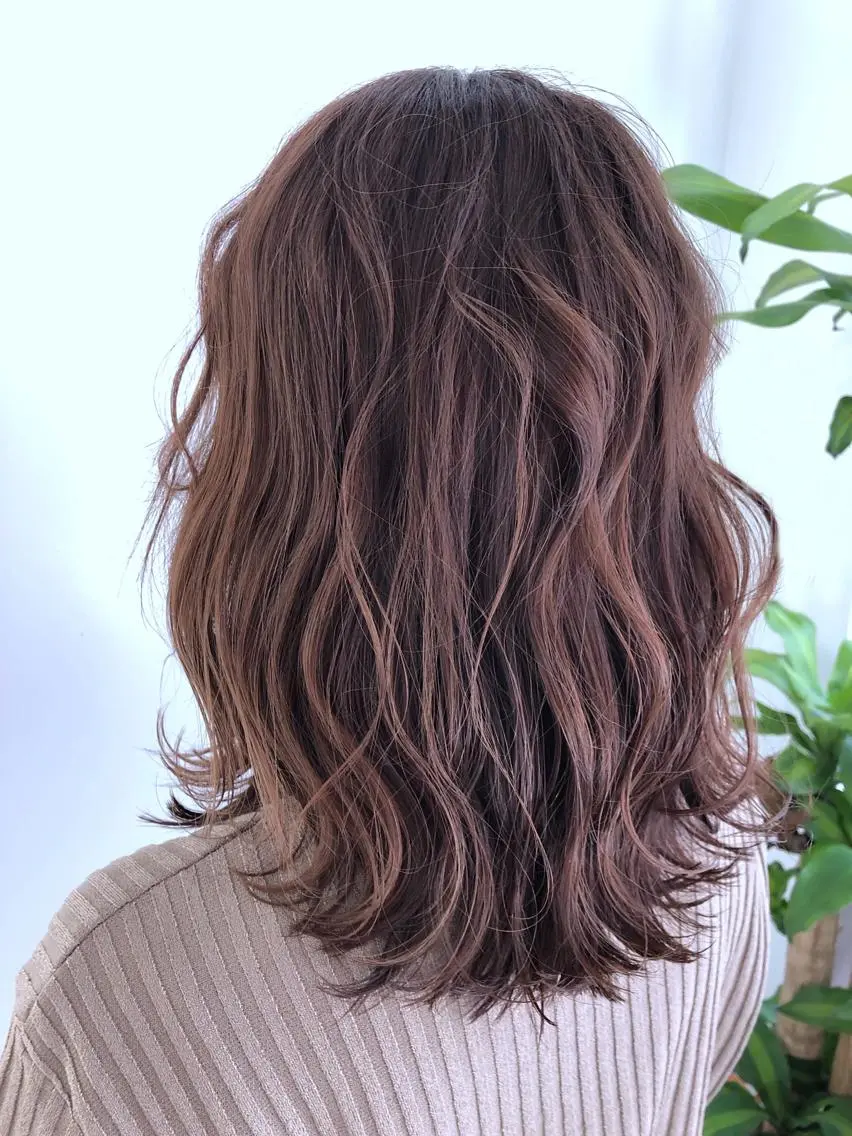 ミディアム カラー ベージュカラー ☕️ベージュカラー 内藤光哉☕️のヘアスタイル