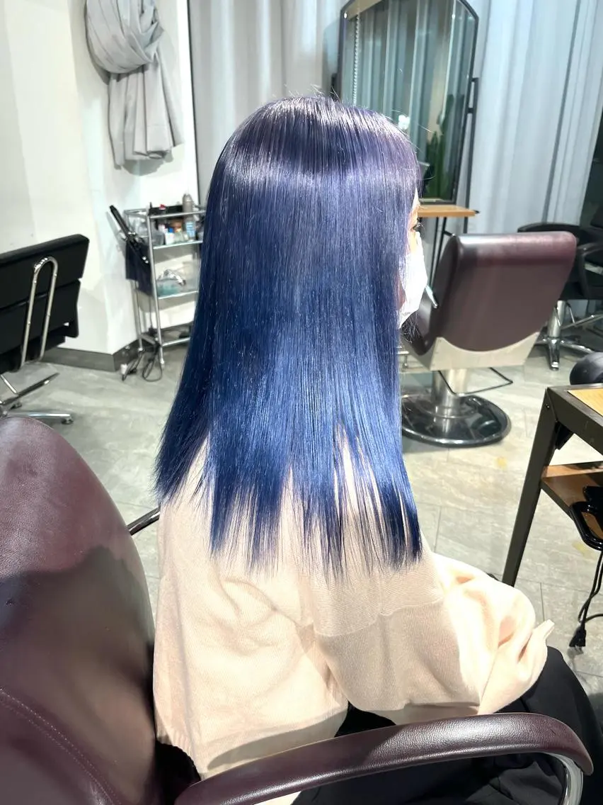 ロング カラー ヘアカラー トリートメント ヘアセット 🎀透明感 カラー🎀ミズキのヘアスタイル