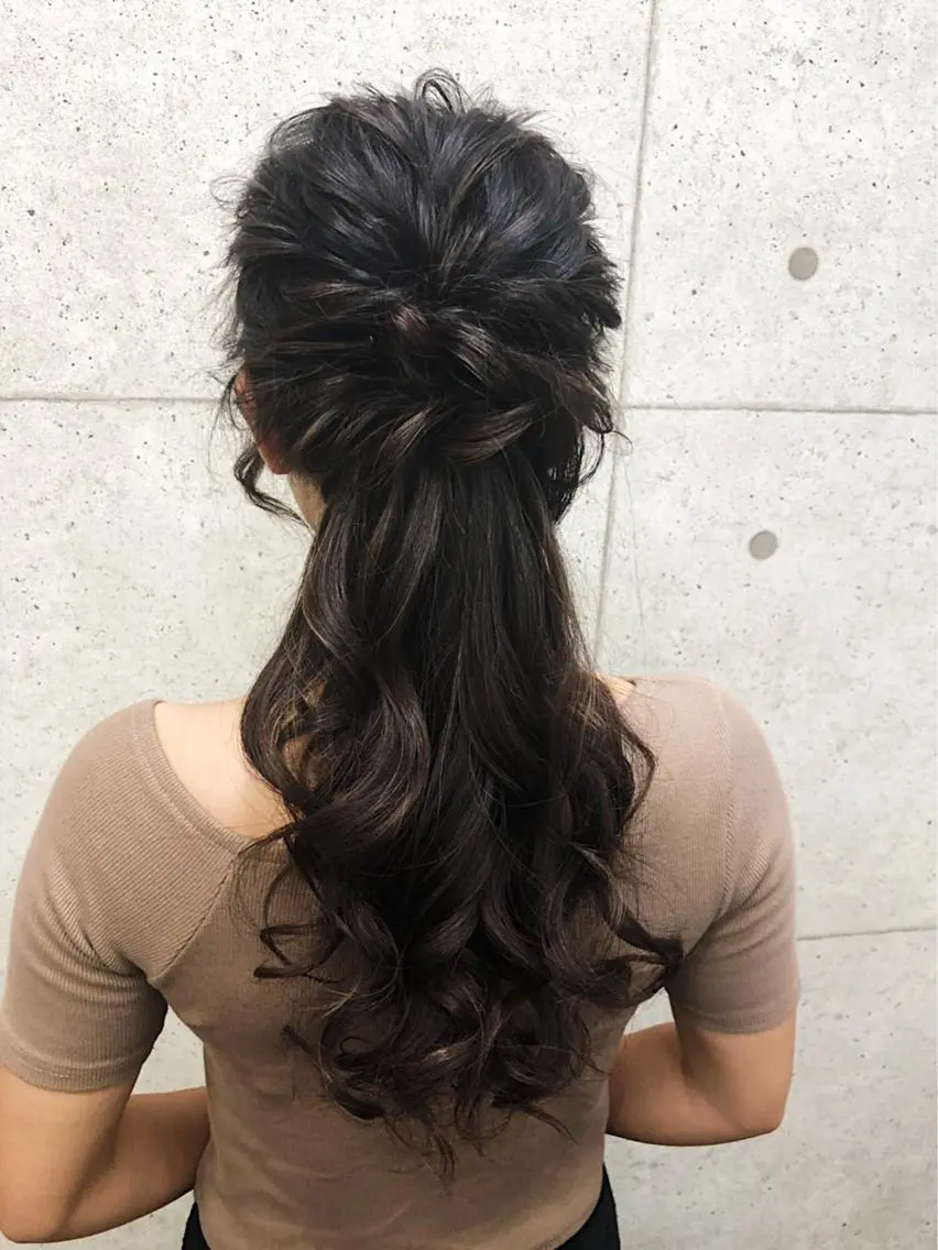 ロング デート 京都最安価エクステ muuka🦋のヘアスタイル