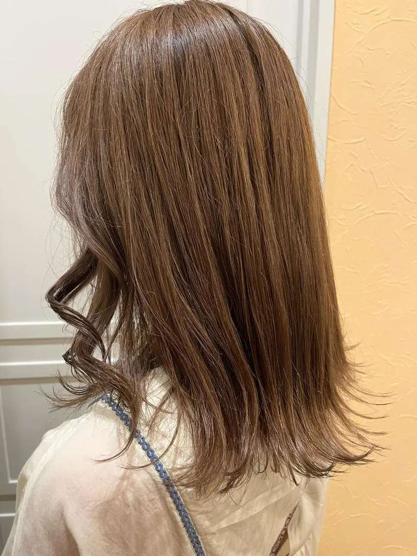 ロング カラー アイブロウ バレイヤージュ ブリーチ ケアブリーチ 透明感カラー デザインカラー 🔆韓国 norika🔆のヘアスタイル