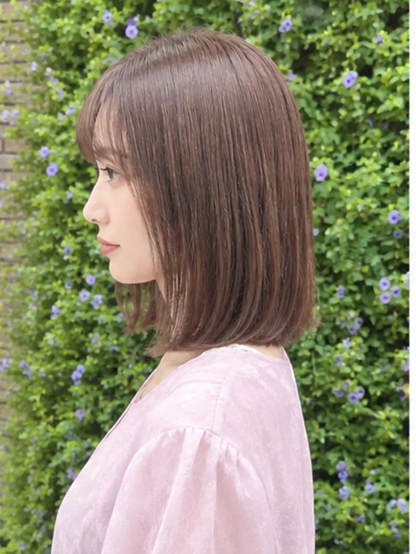 ミディアム カット Ayano　カット モデル募集・艶カラーのヘアスタイル