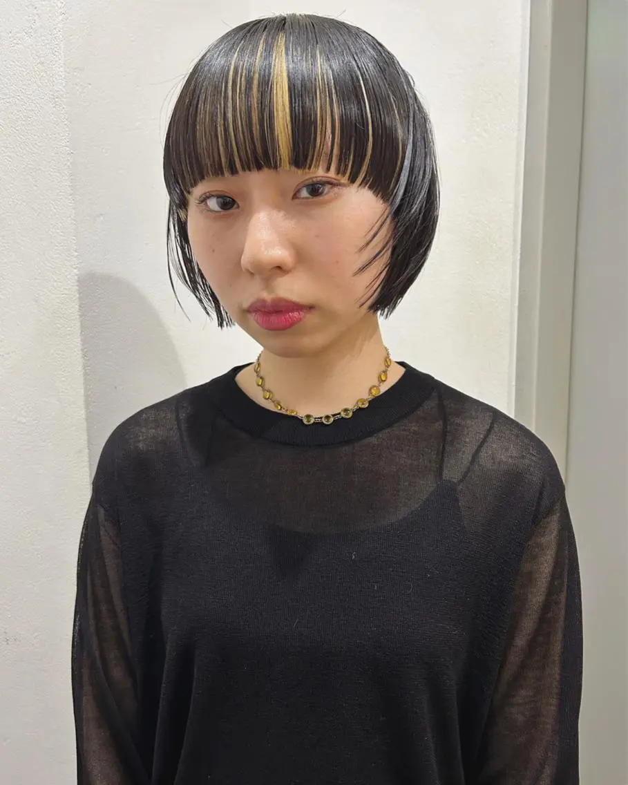 ショート カラー デザインカラー ボブ カット ヘアカラー トリートメント 村上雅人 ナチュラルモードのヘアスタイル