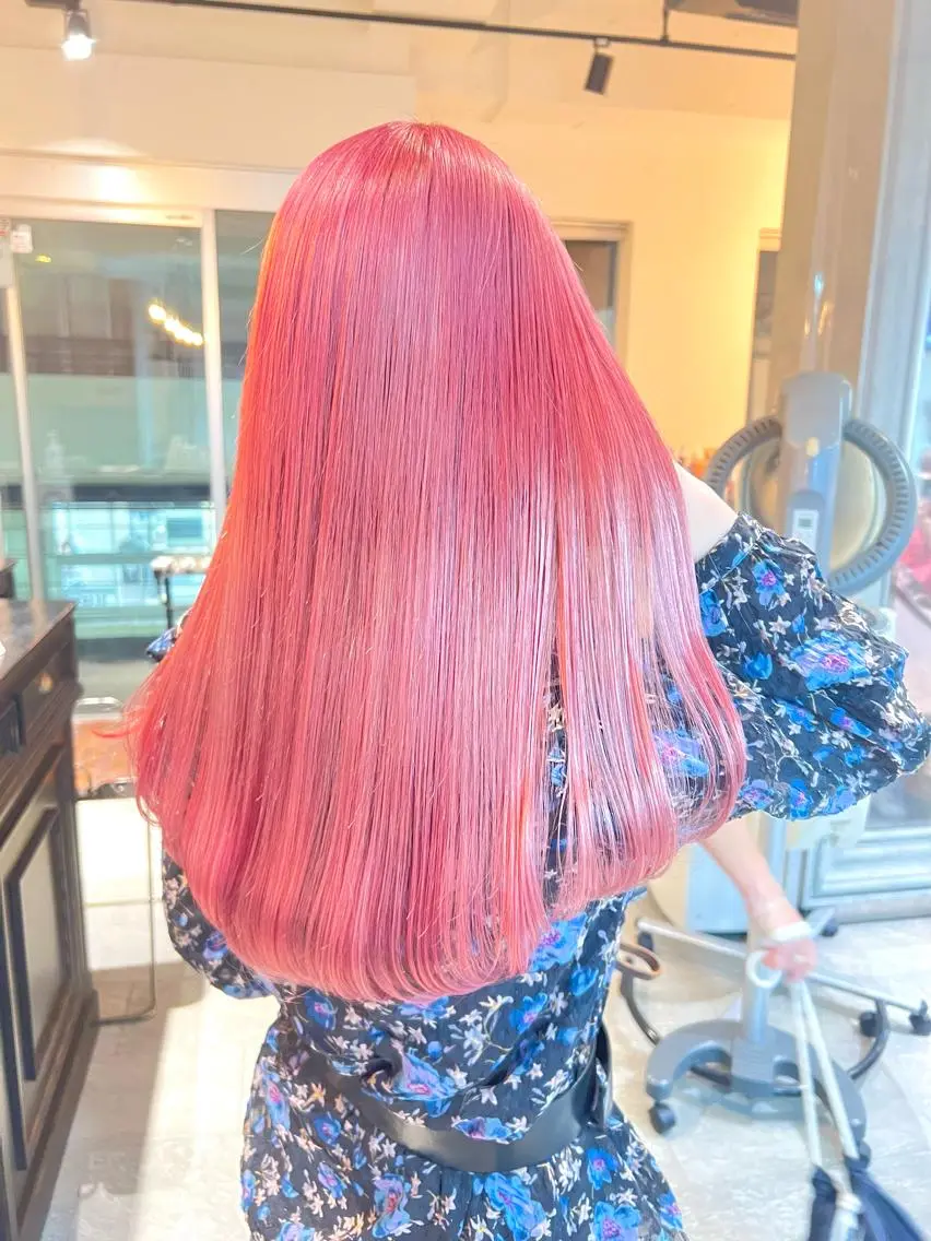 ロング カラー ヘアカラー トリートメント ヘアセット 🎀透明感 カラー🎀ミズキのヘアスタイル