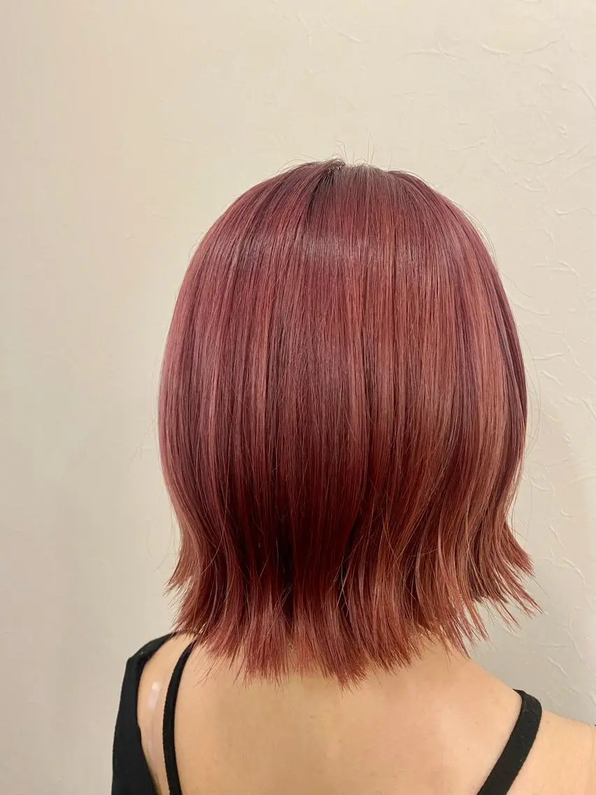 ショート カラー ブリーチ ピンクカラー Asuka 🌈のヘアスタイル