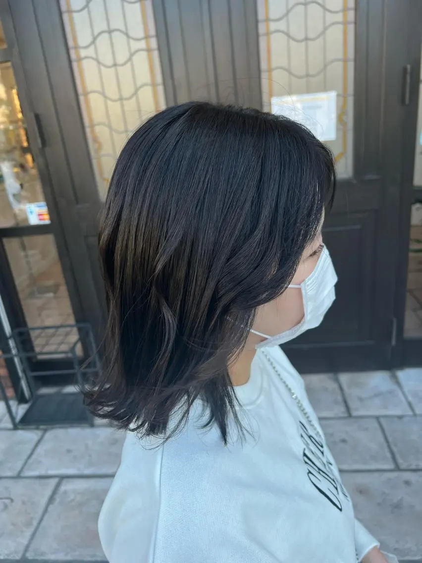 セミロング カラー ヘアカラー トリートメント 門脇 真生人のヘアスタイル