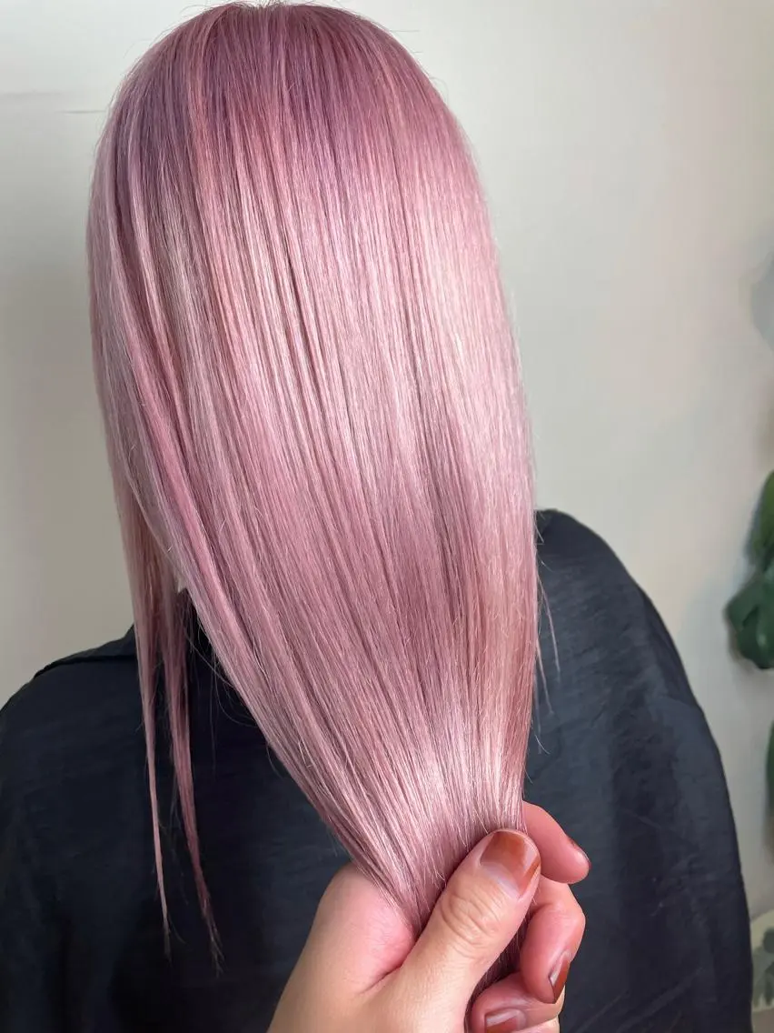 セミロング カラー 編み込みエクステ プルエクステ シールエクステ セミロングパーマ バレイヤージュ カット ヘアカラー WEST OLAND加藤圭介のヘアスタイル