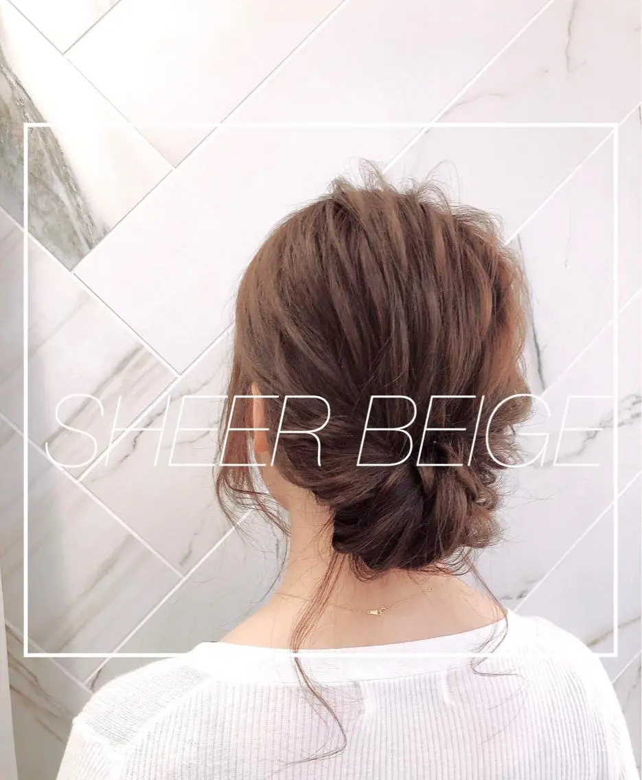 ミディアム カラー ヘアアレンジ 透明感カラー オレンジ カット ヘアカラー トリートメント ヘッドスパ ✨似合うのその先へ✨ 田中延和のヘアスタイル