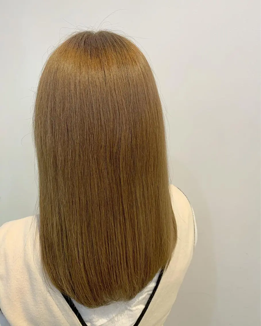 ミディアム カラー ベージュカラー トリートメント 透けるbrown カラー🎗♡yukaのヘアスタイル