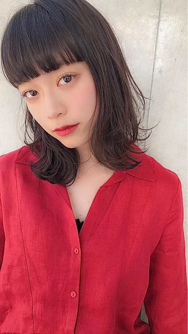 ミディアム カラー YU-KA ✂︎Rico.のヘアスタイル