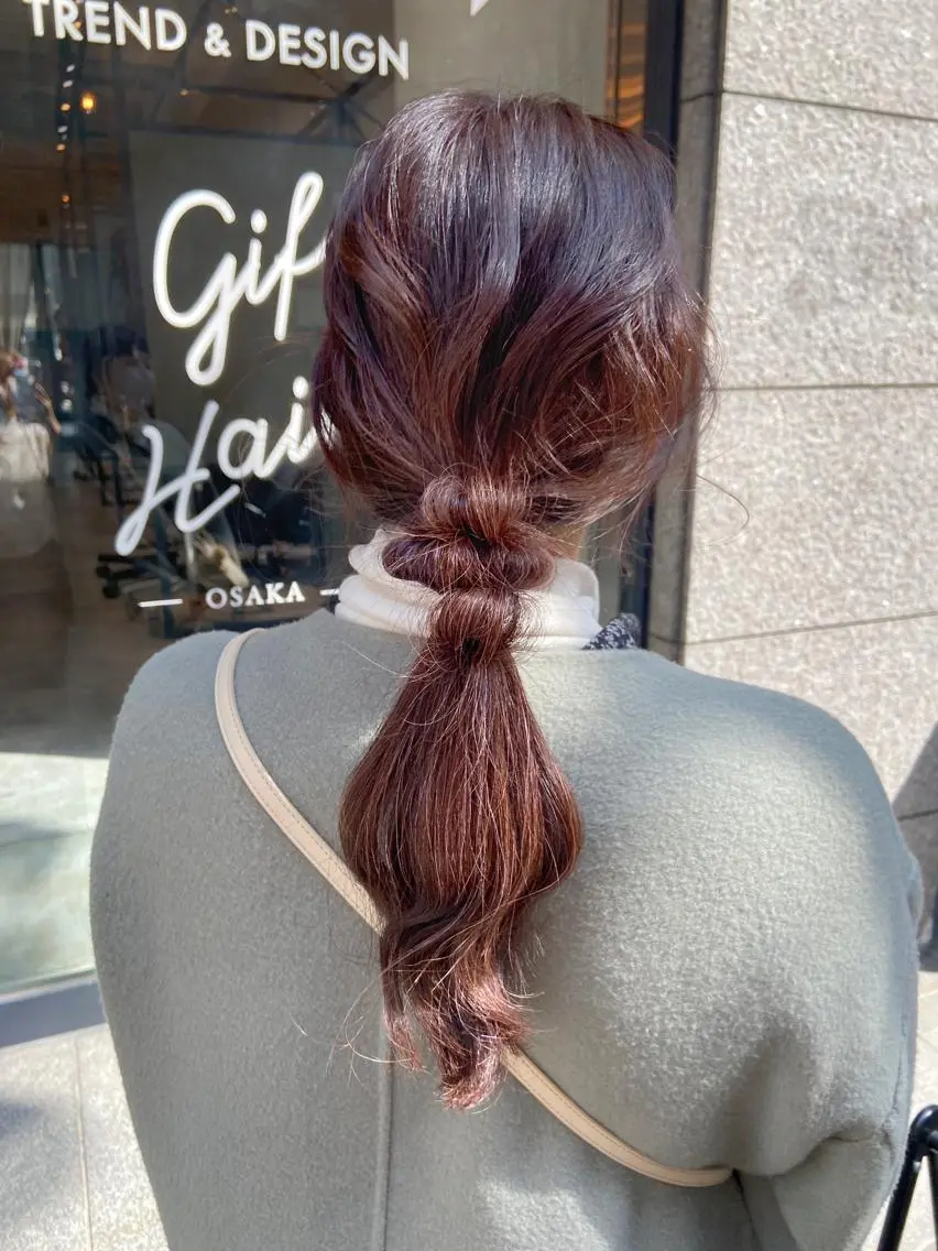 ロング カラー ラベンダーカラー ヘアカラー トリートメント THINK SHOP sakiのヘアスタイル