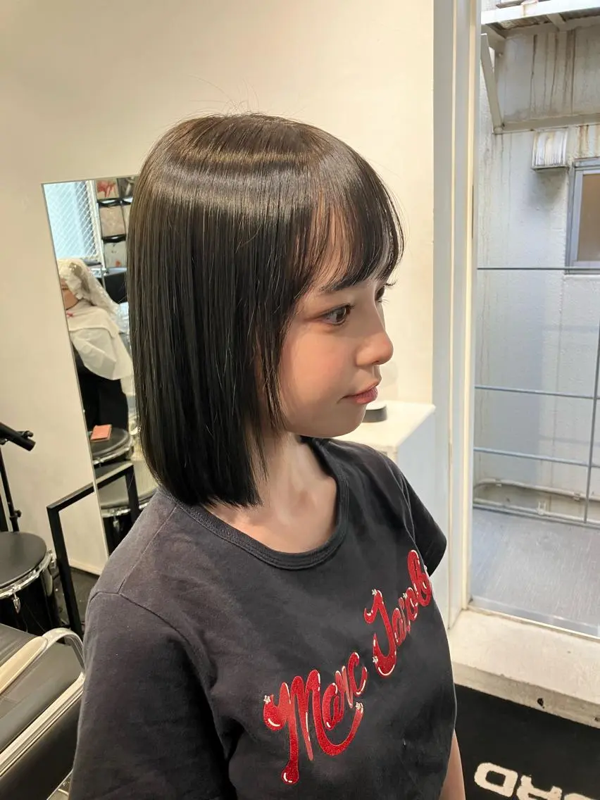ミディアム カラー カット ヘアカラー トリートメント ryuei /原宿のヘアスタイル