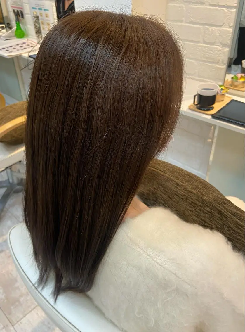 セミロング カラー パーマ ヘアアレンジ メンズ キッズ ネイル マツエク・マツパ アイブロウ ベージュカラー 眉カラー カラーお任せ下さい ✨️おかだまなみのヘアスタイル