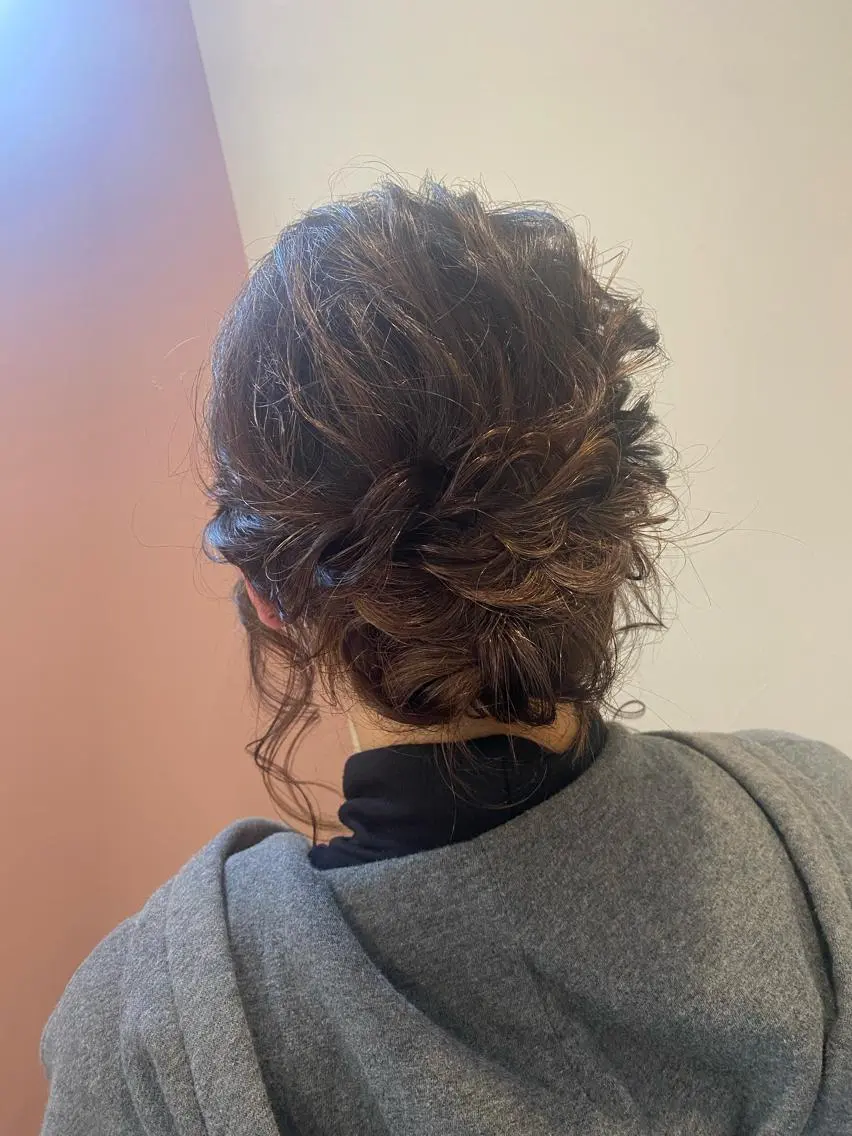 セミロング ヘアアレンジ ヘアセット pep natsumiのヘアスタイル