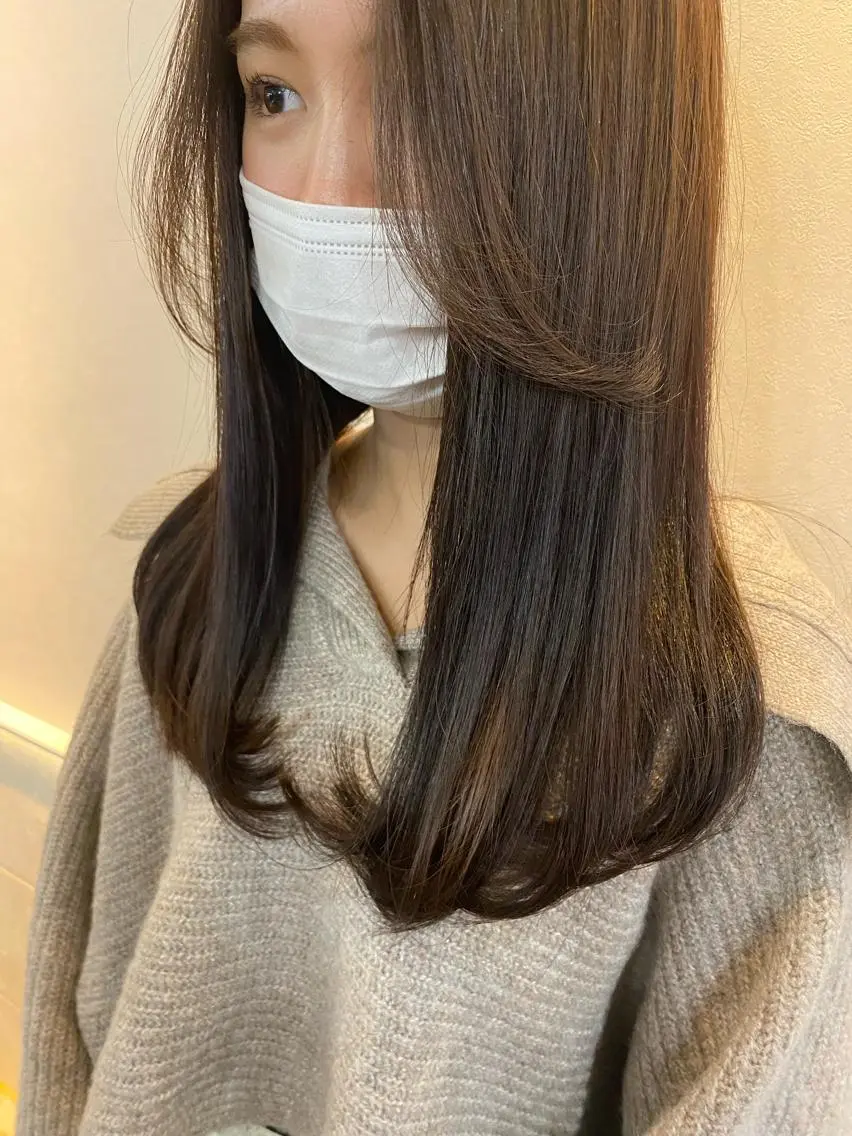 ロング カット トリートメント Rinka/梅田/ 透け感カラー🤎のヘアスタイル