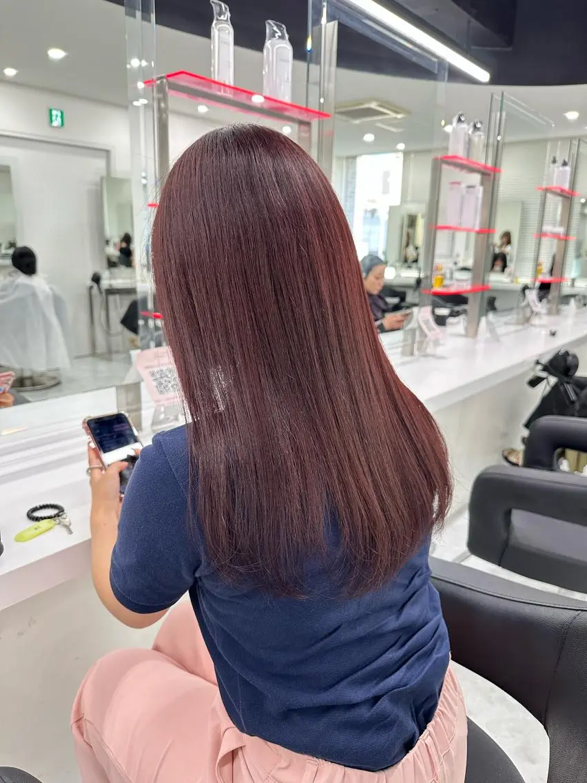 ミディアム カラー ヘアアレンジ ブリーチなしトレンド SHUSAKUのヘアスタイル