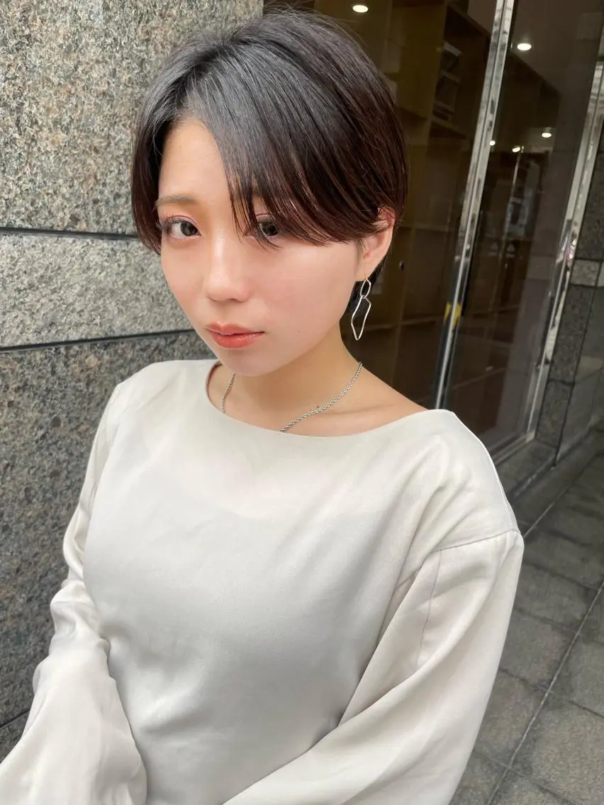 ショート ショートボブ ボブ 顔周りカット ショートヘア 小顔カット Aster 店長 れおんのヘアスタイル