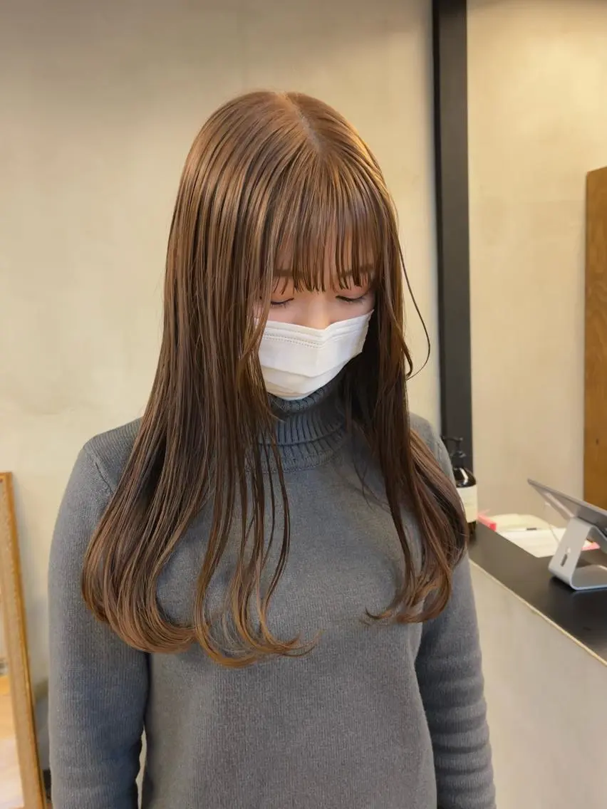 ロング カラー ブリーチ ena/ブリーチなし 透明感・レイヤー🎀のヘアスタイル