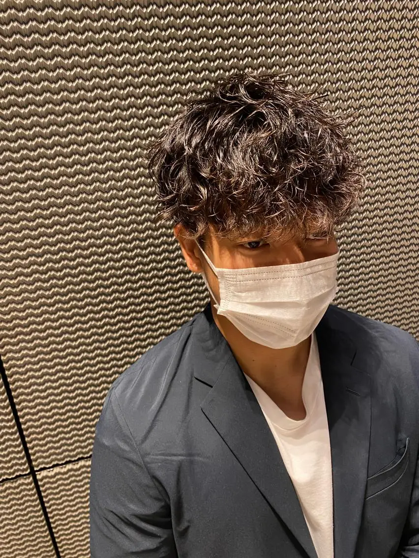 ミディアム ミディアムパーマ 齋藤 大晟のヘアスタイル