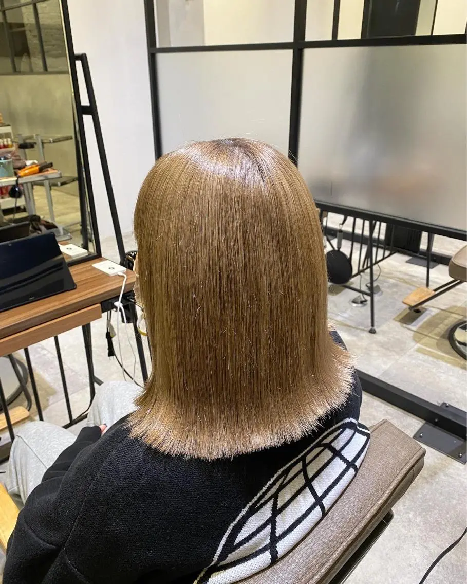 ミディアム 切りっぱなしボブ ボブ メンズパーマ特化/ むらたのヘアスタイル