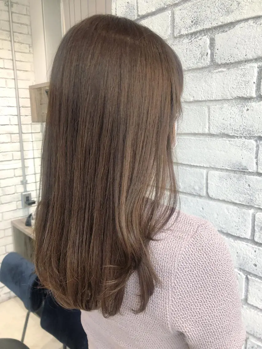 セミロング カラー ベージュカラー ヘアカラー トリートメント 🌿ニュアンス/髪質 改善🌿Fukudaのヘアスタイル