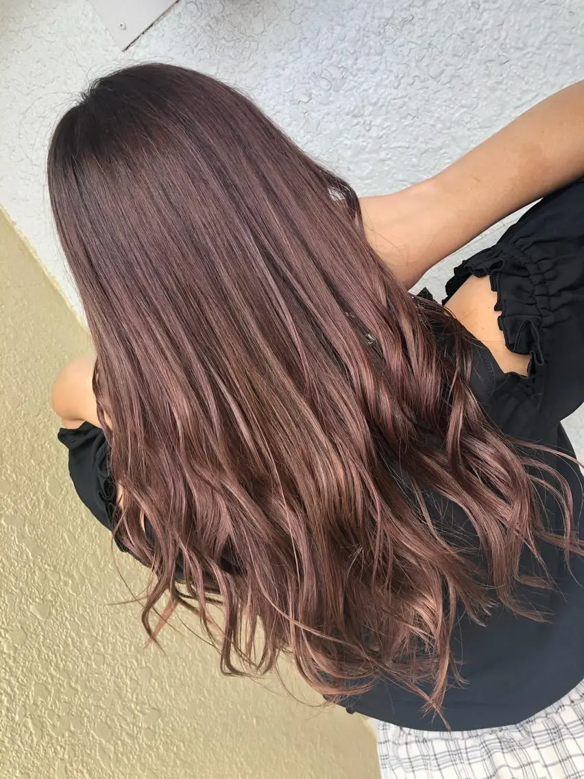 セミロング カラー ヘアカラー レイヤーカット匠 イソザキノリユキのヘアスタイル