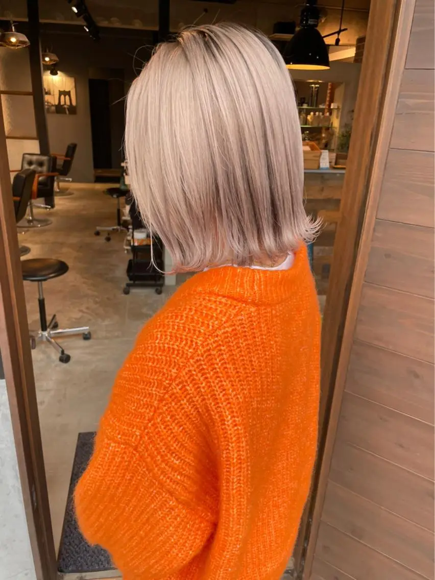 カラー ベージュカラー ミルクティーベージュ 木村 朱里のヘアスタイル