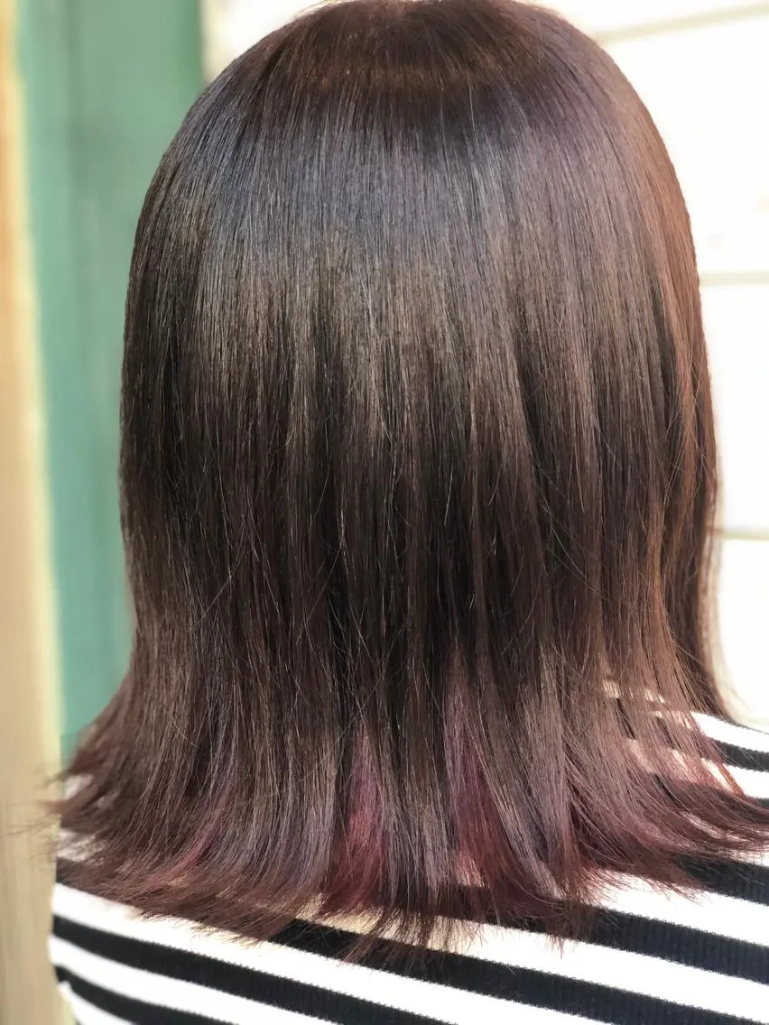 ミディアム ヘアカラー 縮毛矯正の達人 ☆ 松本のヘアスタイル